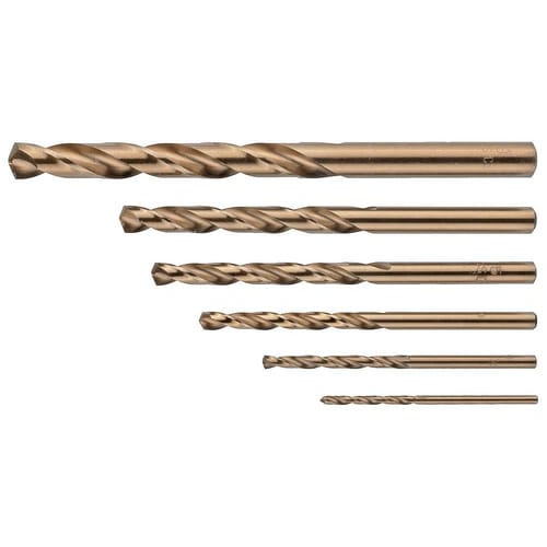 CONNEX Spiralbohrer-Set, Ø 2/3/4/5/6/8 mm, 6 - goldfarben