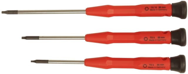 CONNEX Schraubendreher, Stahl, T, 3-tlg., 60g - rot