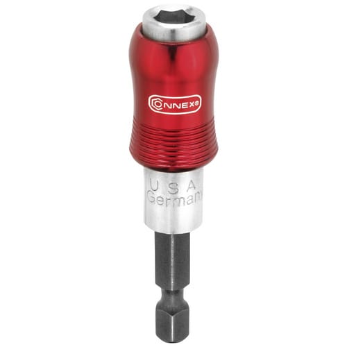 CONNEX Bithalter, Mit Schnellwechselfutter, 1/4"-Sechskant - rot