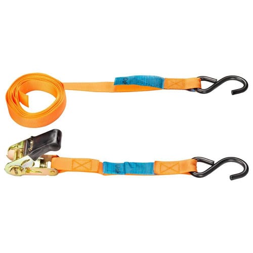 CONNEX Zurrgurt, Polyester, Orange, 4 Stück, 450 x 2,5 cm