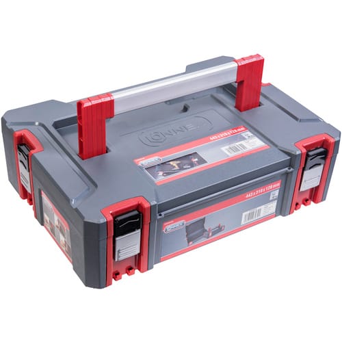 CONNEX Werkzeugkoffer, Höhe: 12,1 cm, Kunststoff - grau