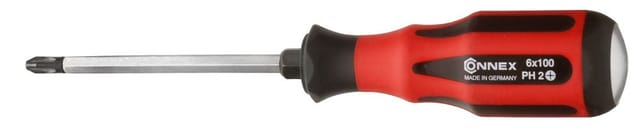 CONNEX Schraubendreher, Klingenlänge: 100 mm, Metall, PH, 200g - rot