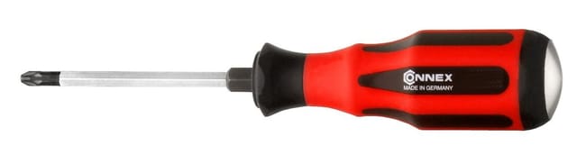 CONNEX Schraubendreher, Klingenlänge: 80 mm, Metall, PZ, 140g - rot
