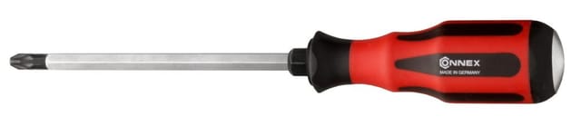CONNEX Schraubendreher, Klingenlänge: 150 mm, Metall, PZ, 310g - rot
