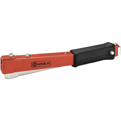 CONNEX Hammer-Tacker, aus Metall, für Profiklammern von 6 – 10 mm - rot