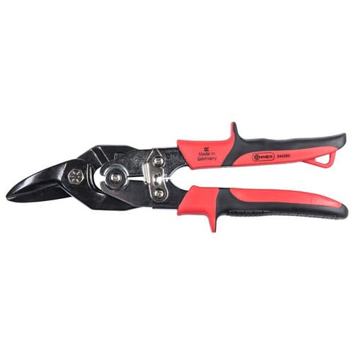 CONNEX Hebelblechschere, rechtsschneidend, schwarz/rot, Metall/Kunststoff