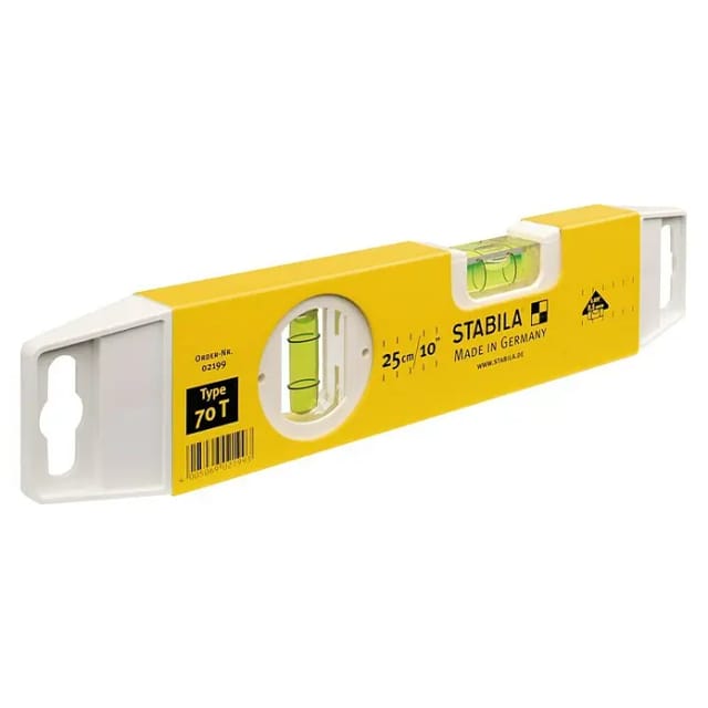 STABILA Wasserwaage »Type 70 T«, Länge: 25 cm, gelb
