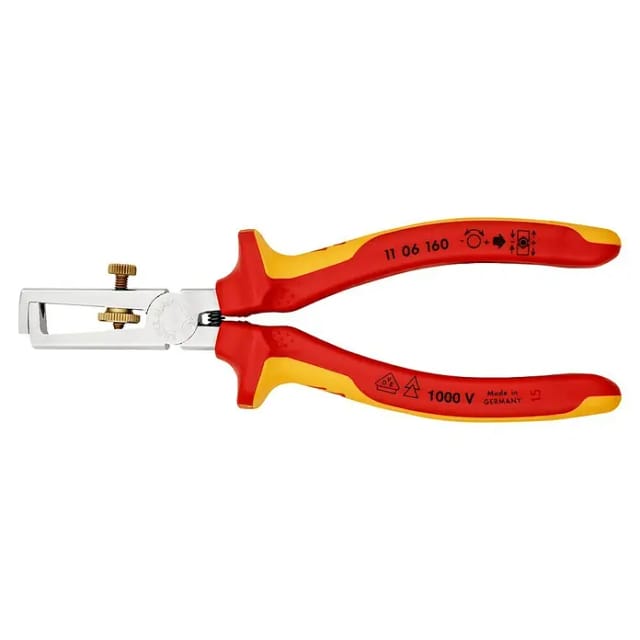 KNIPEX Abisolierzange VDE, Rotgelb, 160 mm