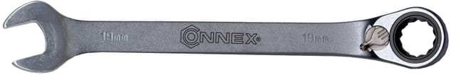 CONNEX Knarrengabelringschlüssel, Schlüsselgröße: 19 mm - silberfarben