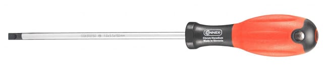 CONNEX Schraubendreher, Klingenlänge: 150 mm, Metall, Längsschlitz, 70g - rot