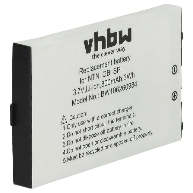 Vhbw - Akku Kompatibel Mit Nintendo Gameboy Advance Sp (gba Sp) / Special Ags-001, Ags-101, Ags-003 Ersatz Für Sam-sprbp - (li-ion, 800mah, 3.7v)