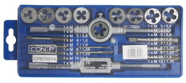 CONNEX Gewindeschneidsatz, silberfarben, Metall