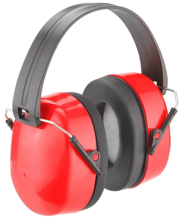 CONNEX Kapselgehörschutz, 30dB, faltbar, rot - schwarz