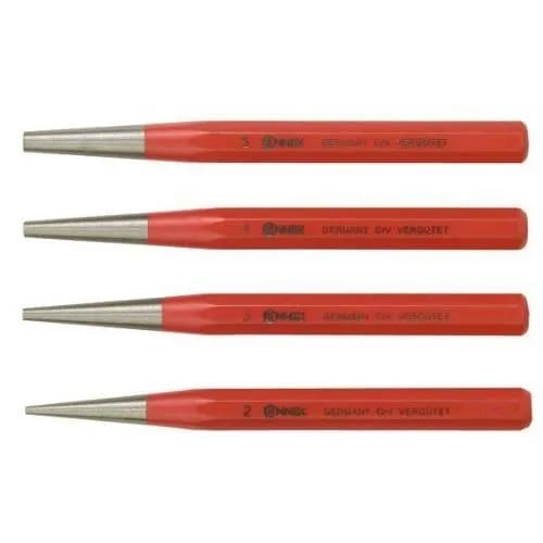 CONNEX Durchschläger-Satz, Länge: 12 cm, Chrom-Molybdän-Vanadium-Stahl - rot