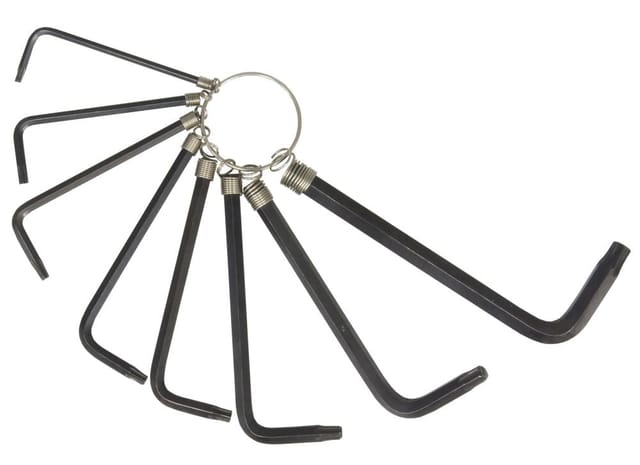 CON:P Stiftschlüsselsatz, 8-teilig, Schlüsselgröße: 2,5 – 6,7 mm - schwarz