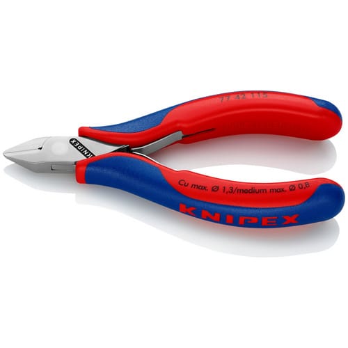 KNIPEX Elektriker-Seitenschneider, rot/blau, Stahl - bunt