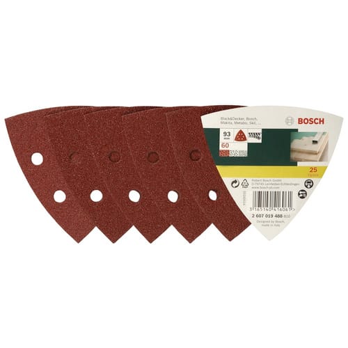 BOSCH Schleifblatt, Körnung: G60 240, Gewebe, grün - rot