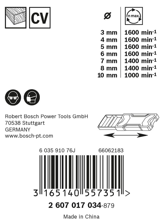 BOSCH Mini-X-Line-Holzbohrer-Set, 7-teilig - bunt