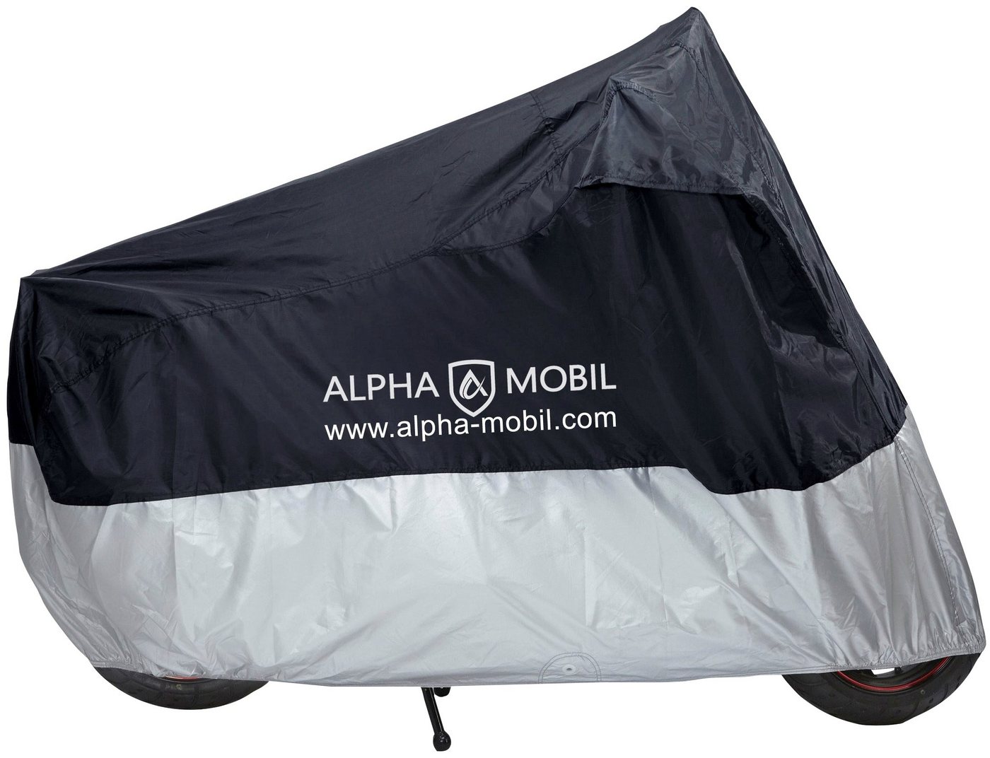 ALPHA MOTORS Abdeckplane, Grau | Schwarz, 205 x 84 x 121, Kunststoff Bild 2