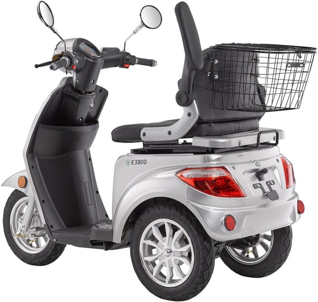 LuXXon Elektromobil »E3800«, max. 20 km/h, Reichweite: 65 km, silberfarben