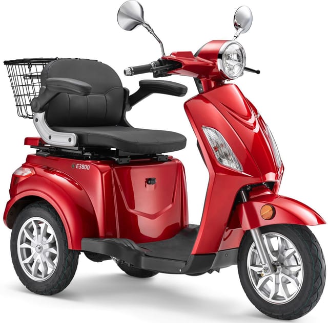 LuXXon Elektromobil »E3800«, max. 20 km/h, Reichweite: 65 km, weinrot
