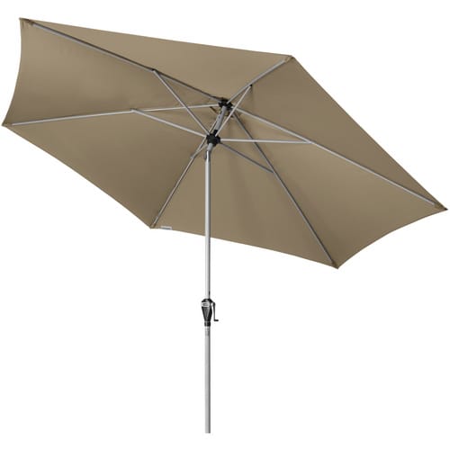 DOPPLER Sonnenschirm »Active«, Ø: 320 cm, abknickbar, Sonnenschutzfaktor: 50+ - grau