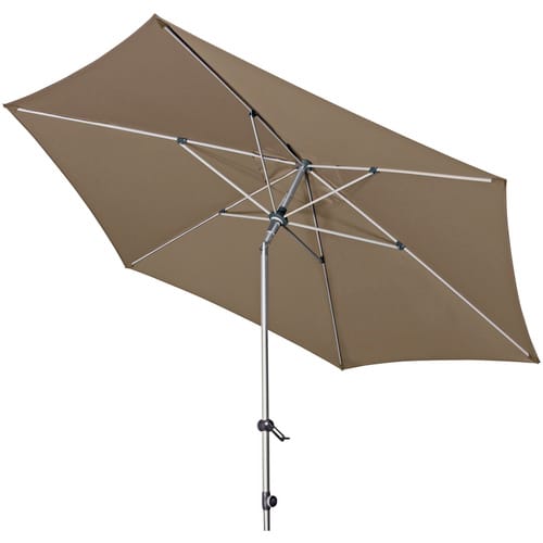 DOPPLER Sonnenschirm »Expert«, Ø: 280 cm, abknickbar, Sonnenschutzfaktor: 80+ - grau