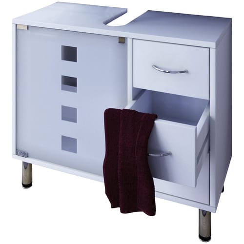 VCM Waschbeckenunterschrank »Darola«, BxHxT: 67 x 57,5 x 30 cm, Anschlagrichtung: rechts - weiss