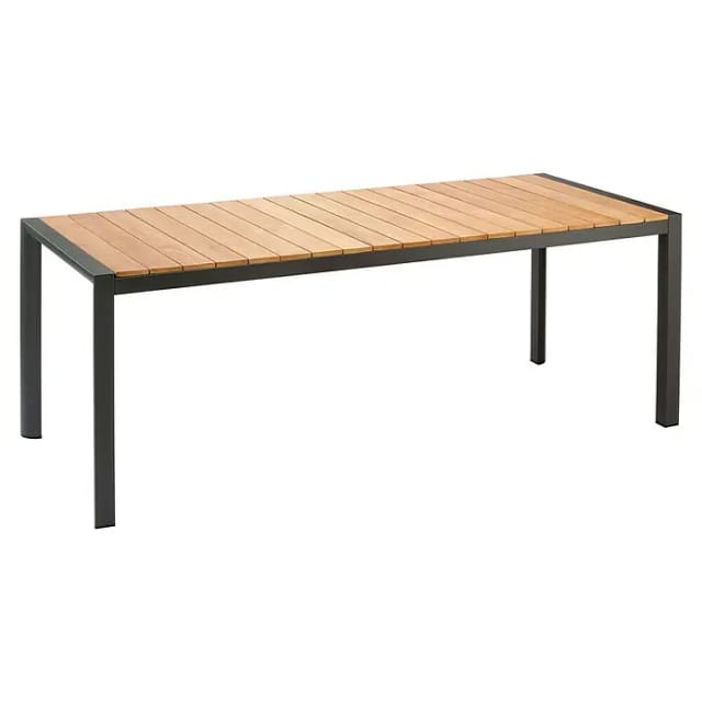 BEST Tisch »Paros«, BxHxT: 210 x 76 x 90 cm, Tischplatte: Teakholz - grau