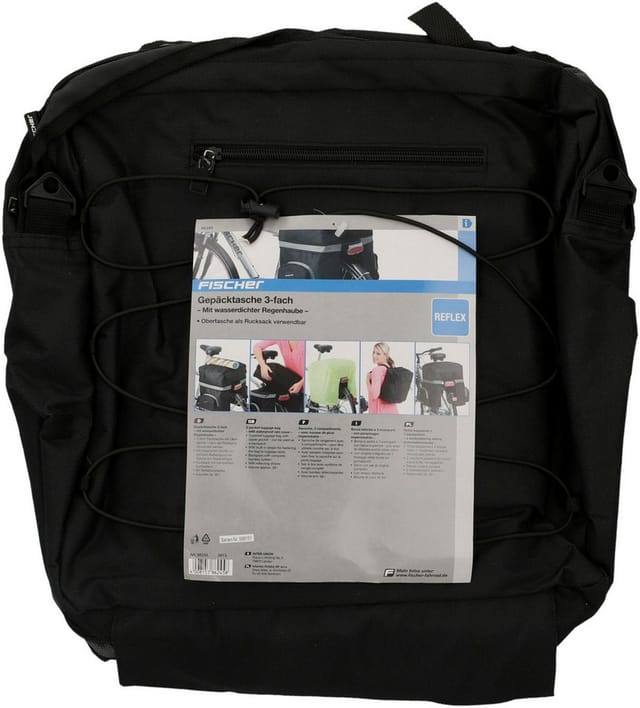FISCHER Gepäckträgertasche, Polyester, schwarz