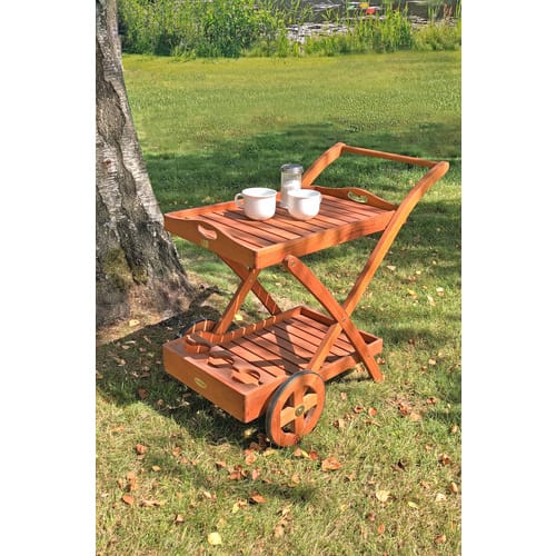 GARDEN PLEASURE Teewagen »Toledo«, BxHxT: 88 x 80 x 54 cm, EukalyptusHolz - braun