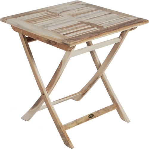 GARDEN PLEASURE Gartentisch »Java«, mit Teakholz-Tischplatte, BxTxH: 70 x 70 x 75 cm - braun