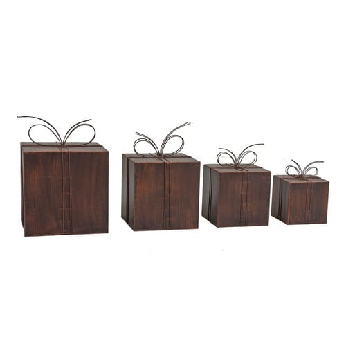 GARDEN PLEASURE Deko-Geschenkpakete, SchmiedeEisen, rostfarben - braun