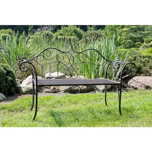 GARDEN PLEASURE Gartenbank »Selene«, Metall, BxHxT: 143 x 92,5 x 51 cm - braun
