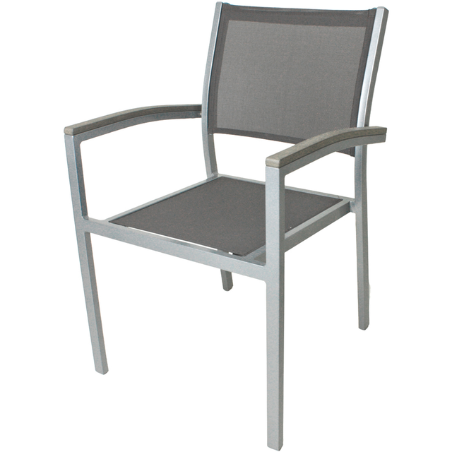 GARDEN PLEASURE Stapelstuhl »Grace«, BxTxH: 55 x 60 x 86 cm, Metall - grau