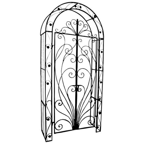 GARDEN PLEASURE Pforte mit Rosenbogen, B x T x H: 108 x 40 x 229 cm, Eisen, schwarz
