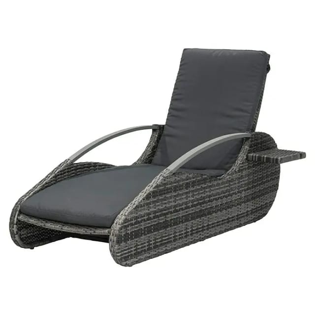 GARDEN PLEASURE Lounger »Alassio«, Stahl, BxHxT: 66,5 x 62,5 x 194 cm - grau