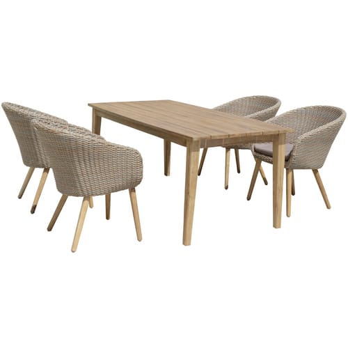 GARDEN PLEASURE Gartentisch »Visalia«, mit Akazienholz-Tischplatte, BxTxH: 180 x 90 x 75 cm - braun