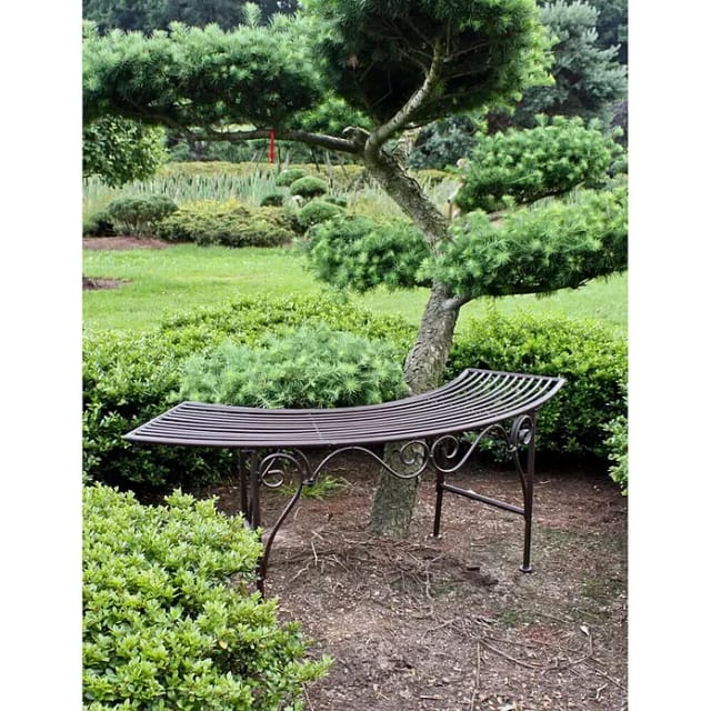 GARDEN PLEASURE Gartenbank »Fuego«, Eisen, BxHxT: 46 x 47 x 46 cm - braun