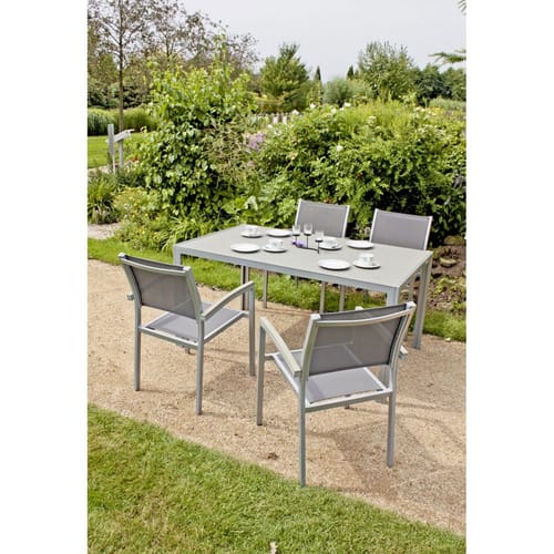 GARDEN PLEASURE Klappstuhl »Grace«, BxTxH: 55 x 60 x 86 cm, Aluminium/ Textil - grau
