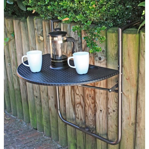 GARDEN PLEASURE Balkontisch »VENTANA«, BxL: 36 x 43 cm, Kunststoff - schwarz