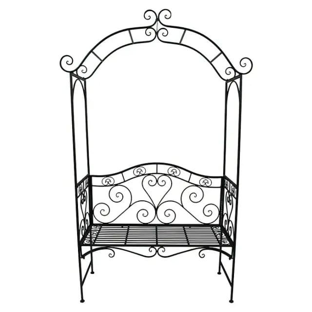 GARDEN PLEASURE Gartenbank »Colima«, Stahl, BxHxT: 48 x 200 x 124 cm - schwarz