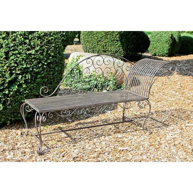 GARDEN PLEASURE Gartenbank »LAMINGTON«, Metall, BxHxT: 163 x 87 x 47,5 cm - braun