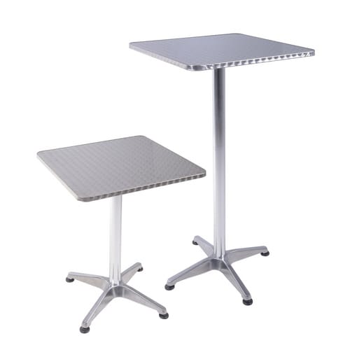 GARDEN PLEASURE Bistrotisch »Bistro«, mit Stahl-Tischplatte, BxTxH: 60 x 60 x 70 cm - silberfarben