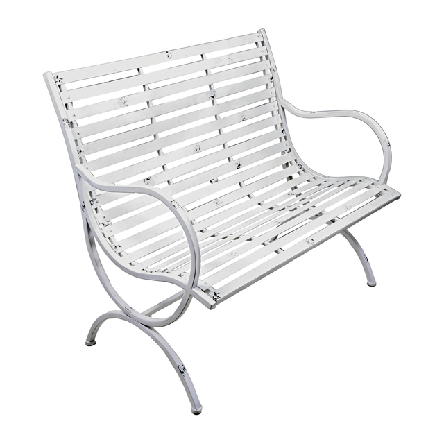 GARDEN PLEASURE Gartenbank »Tambora«, Eisen, BxHxT: 104 x 92 x 67 cm - weiss