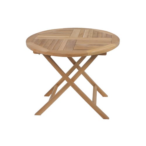 GARDEN PLEASURE Gartentisch »Solo«, mit Teakholz-Tischplatte, Ø x H: 90 x 75 cm - braun