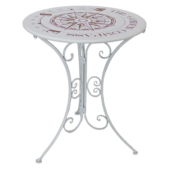 GARDEN PLEASURE Gartentisch »BAYO«, Ø: 60 cm, Eisen - weiss