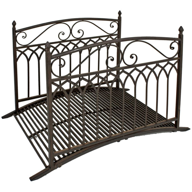 GARDEN PLEASURE Gartenbrücke, BxHxL: 80,5 x 90,5 x 180,5 cm, Stahl - braun