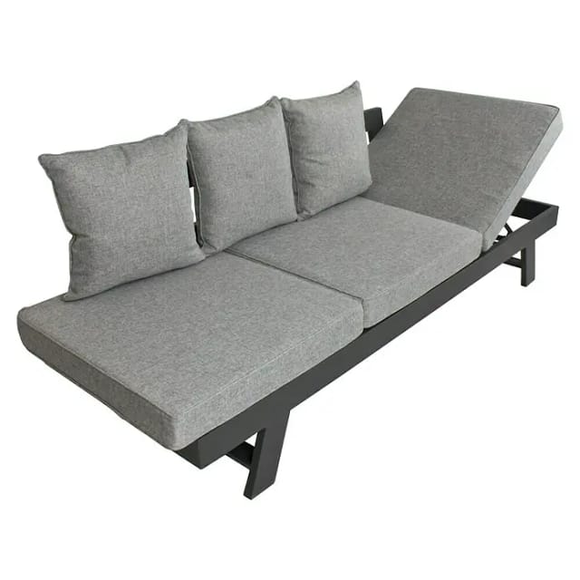 GARDEN PLEASURE Gartensofa »Donna«, Breite: 216,5 cm, grau/anthrazit