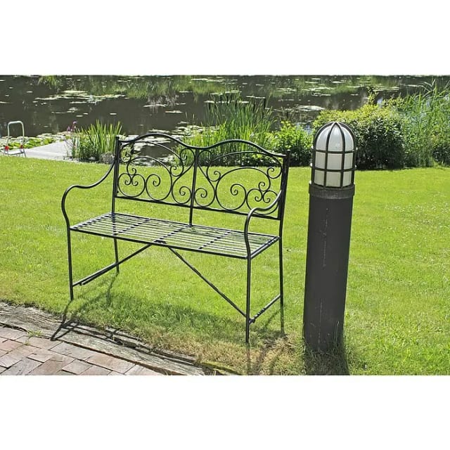 GARDEN PLEASURE Bank, Stahl, BxHxT: 111 x 93 x 54 cm - grau